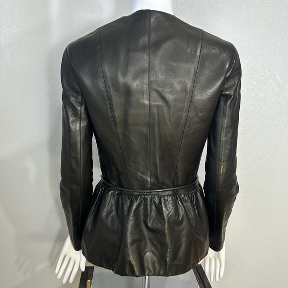 RARE Gucci Tom Ford Era Black Leather Jacket FW 90s - Picture 5 of 11